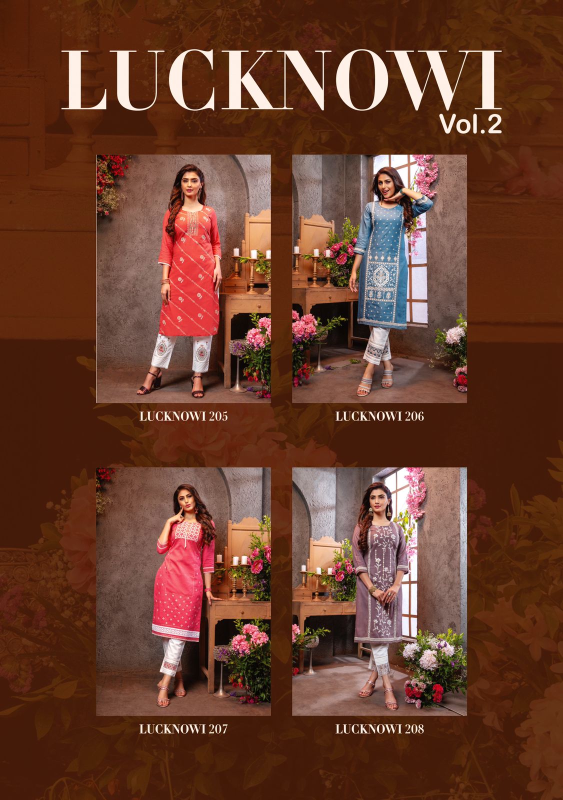 Kiana Lucknowi 2 Fancy Ethnic Wear Cotton Kurti With Bottom Collection